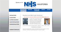 Desktop Screenshot of nhs-haustueren.de